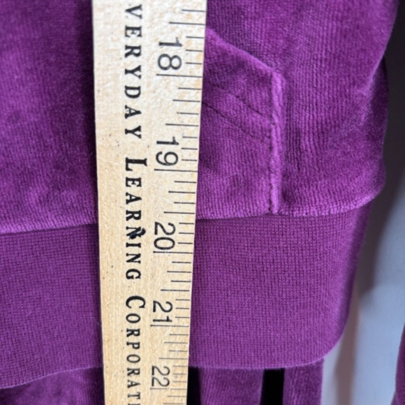 VTG Y2K Juicy Couture Purple Velour Track Suit M Hoodie Pants ASO Elana Gilbert - Picture 9 of 16